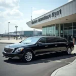 Town car parked at Charlotte Douglas International Airport