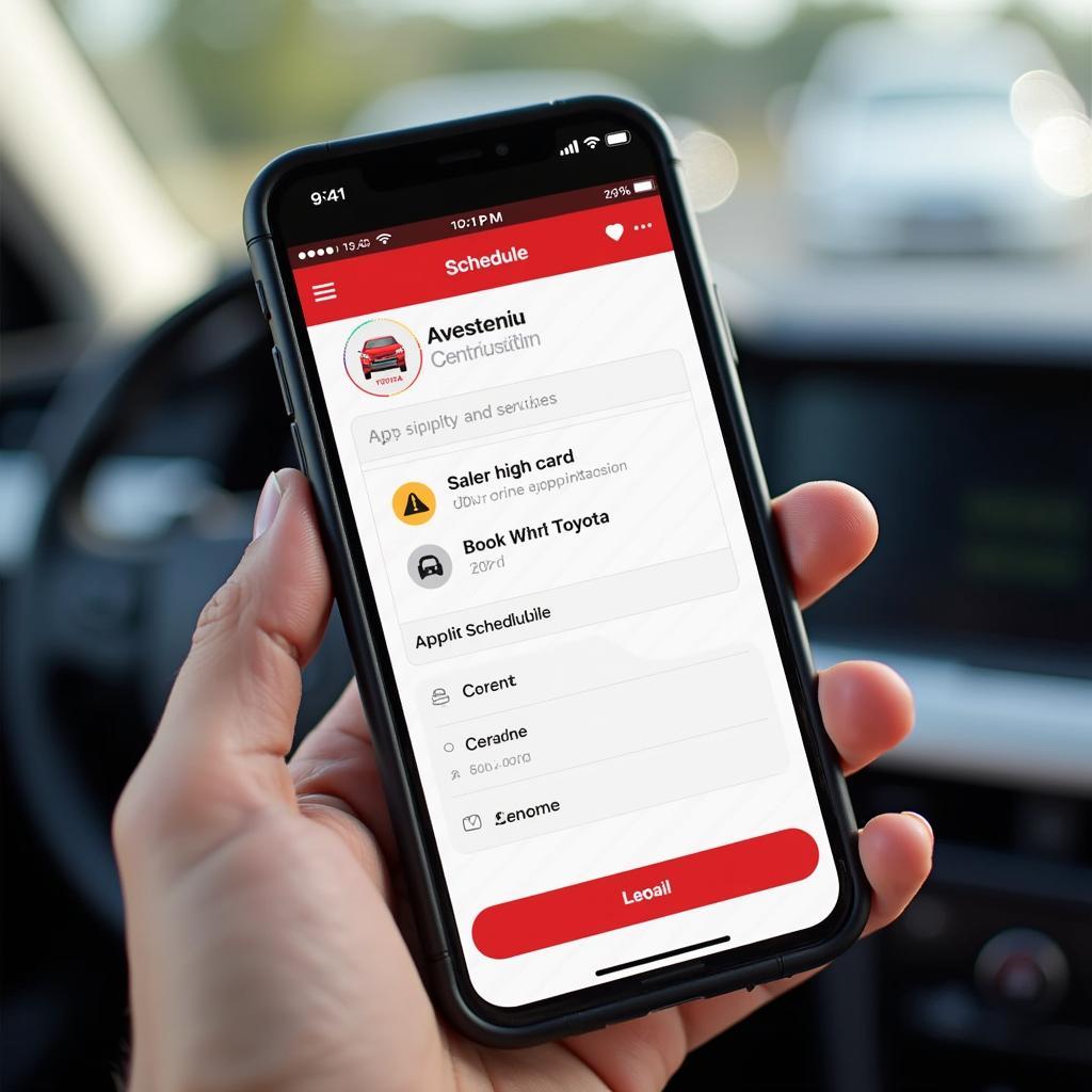 Toyota App Service Scheduling Interface