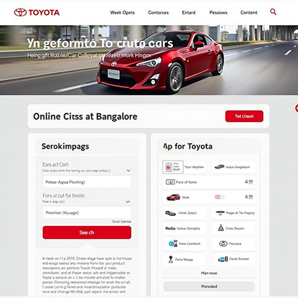 Online Service Booking for Toyota