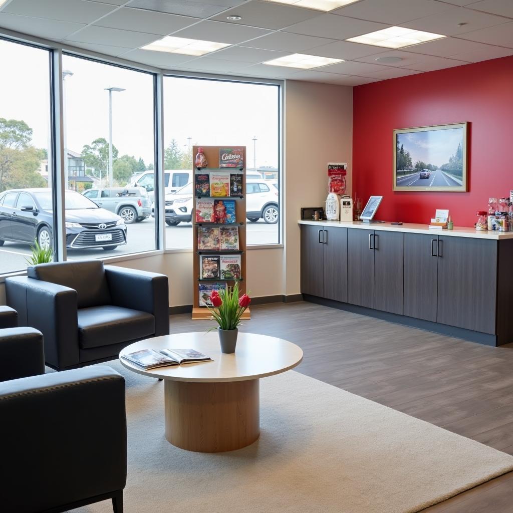 Comfortable Waiting Area at a Toyota Service Centre