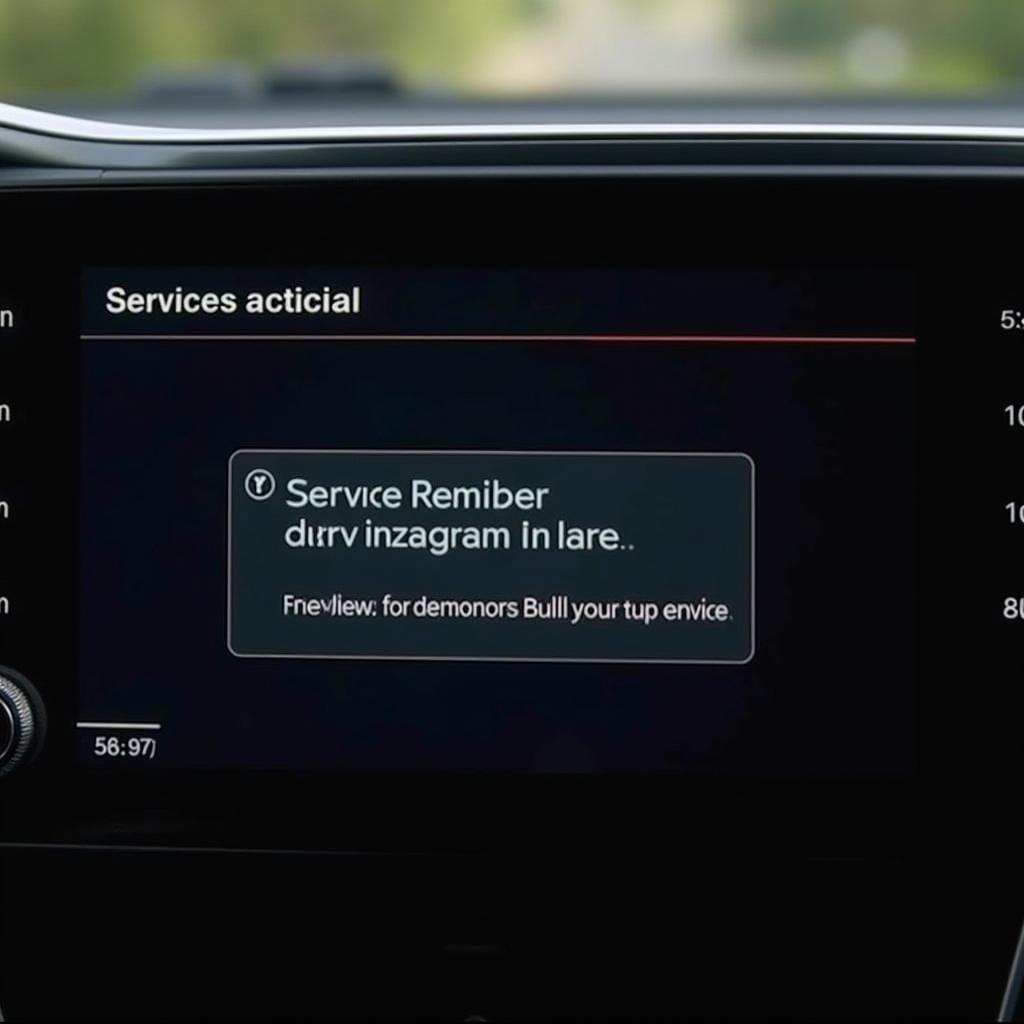 Toyota Dashboard Service Reminder