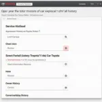 Checking Toyota Service History Online