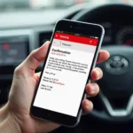 Toyota service booking confirmation email