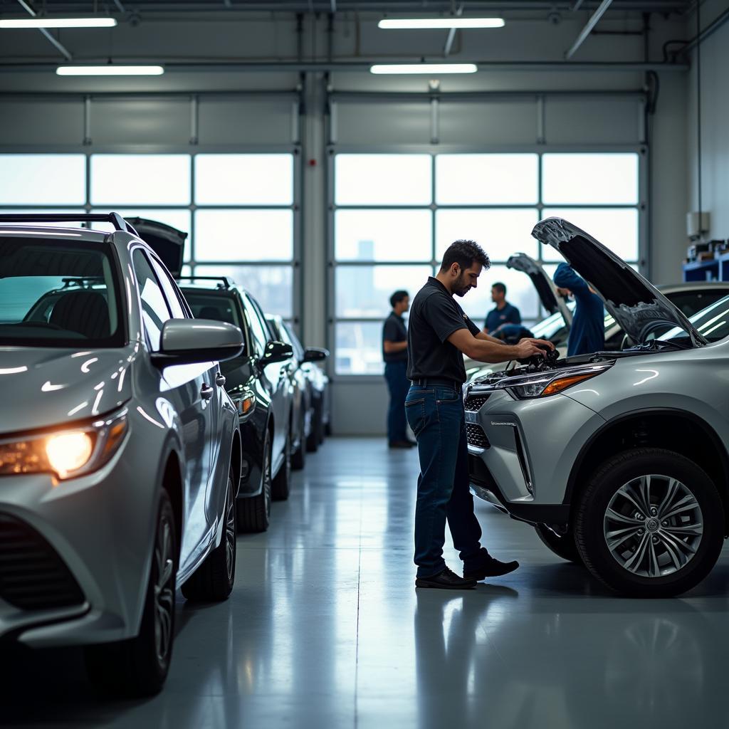 Modern Toyota Service Center in South Delhi