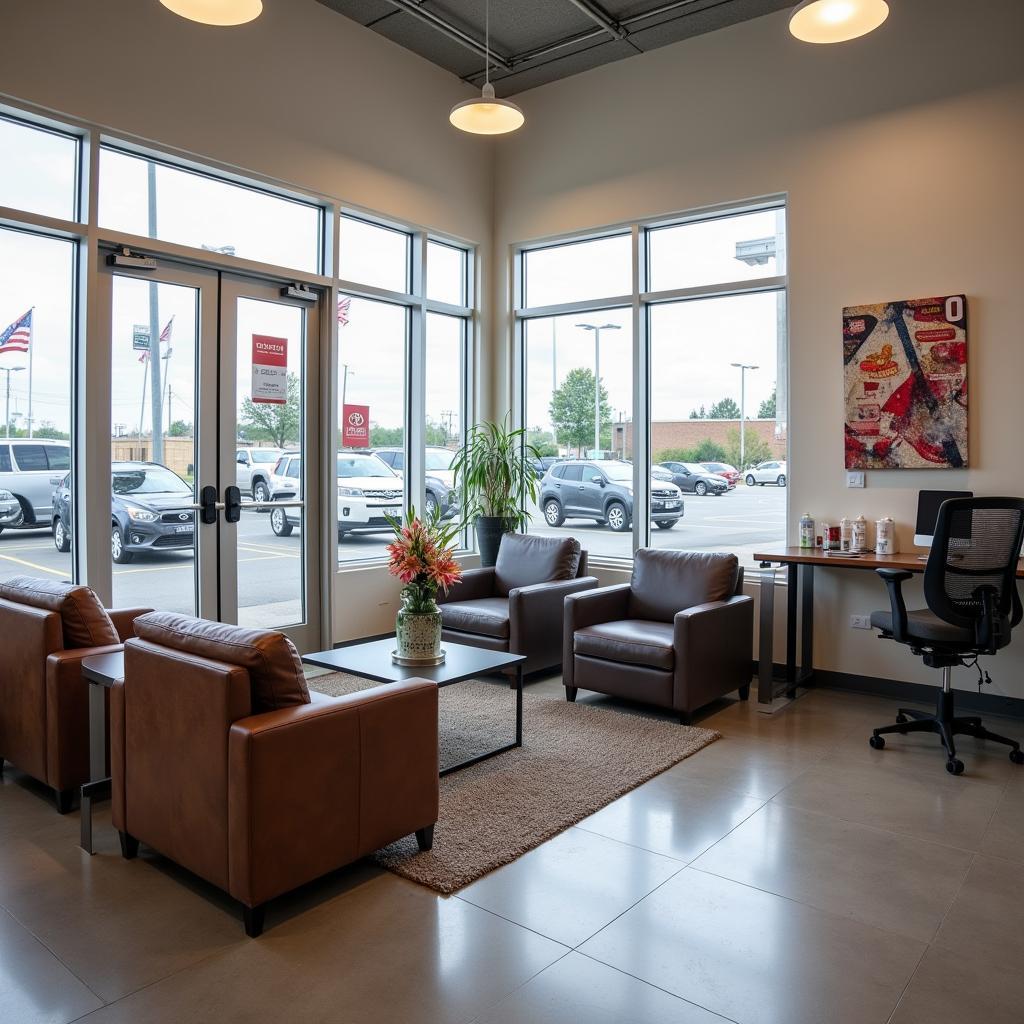 Modern Toyota Service Center Waiting Area