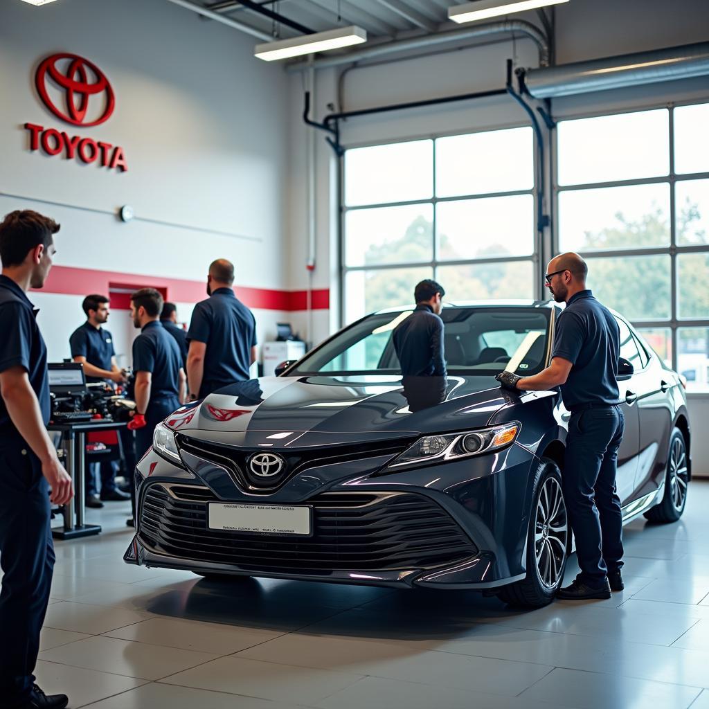 Modern Toyota Service Centre in Bangalore