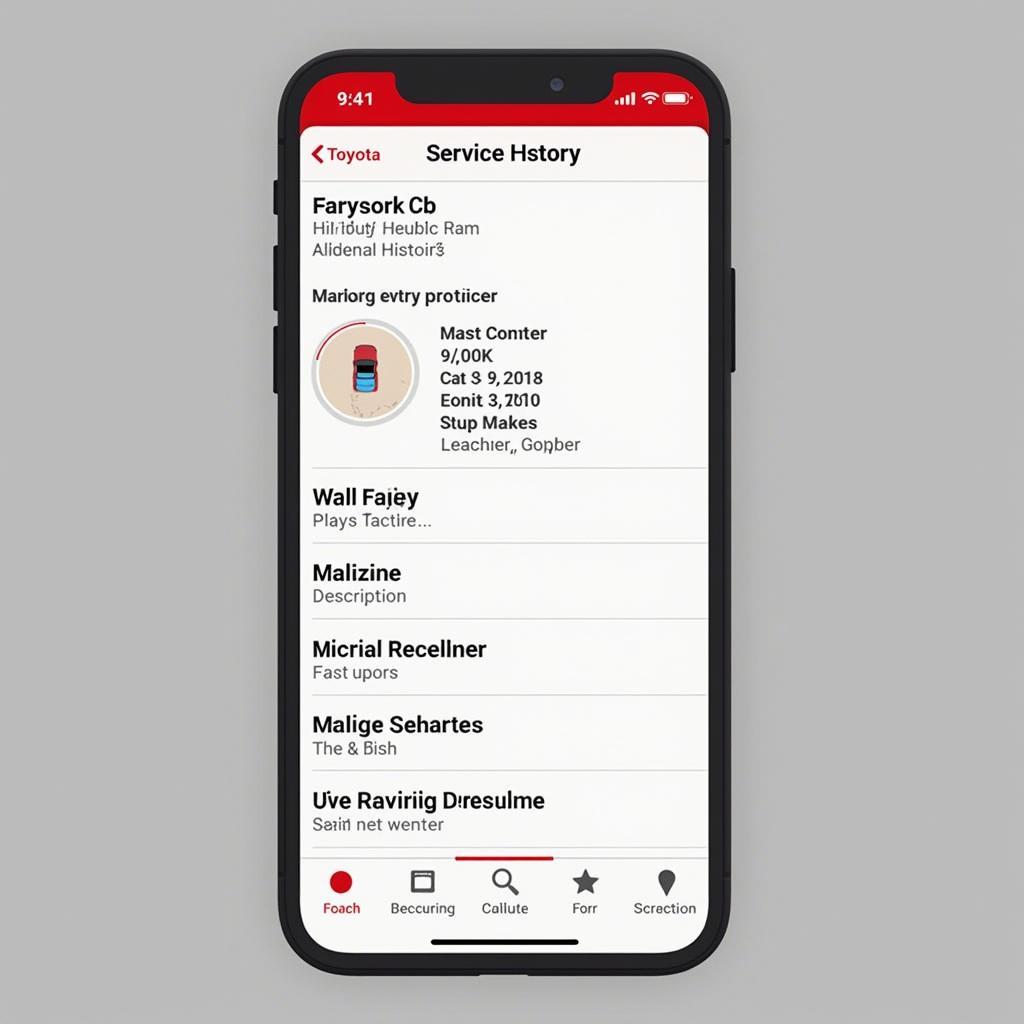 Viewing Toyota service history details online