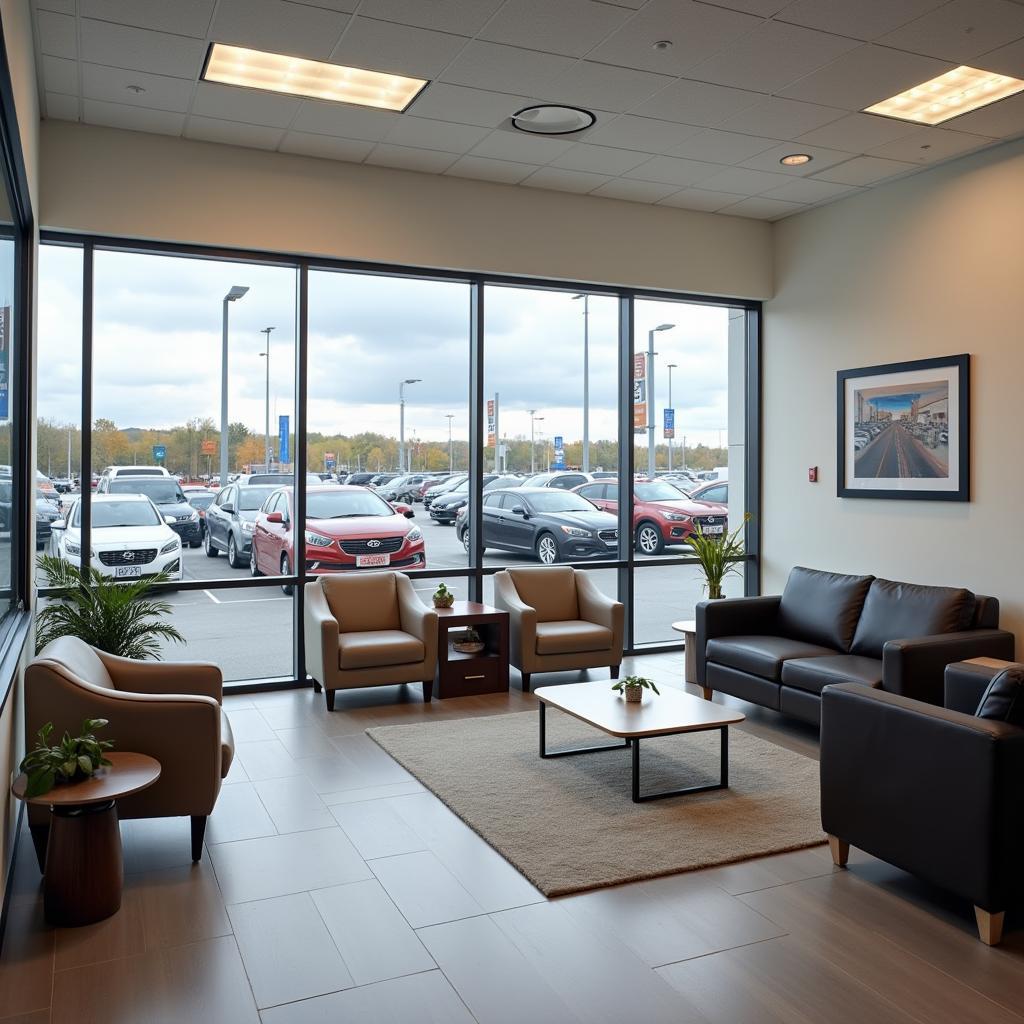 Comfortable Waiting Area at Trident Hyundai Service Centre