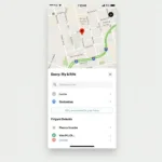 Uber App Interface for Booking a Ride