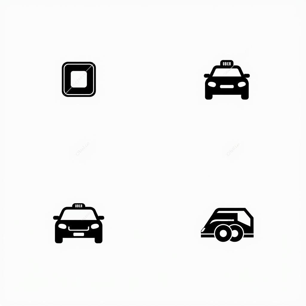 Icons Representing Various Uber Car Service Types