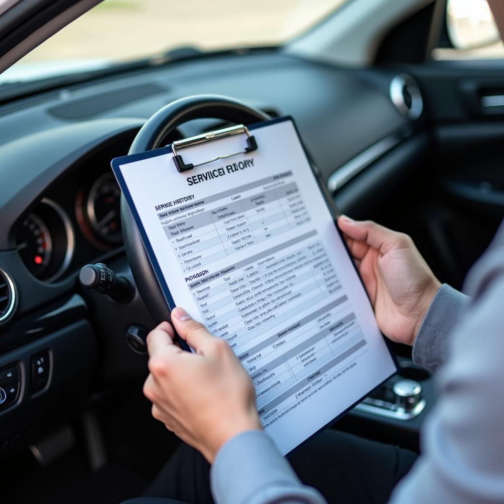 Checking a Used Car Service Record