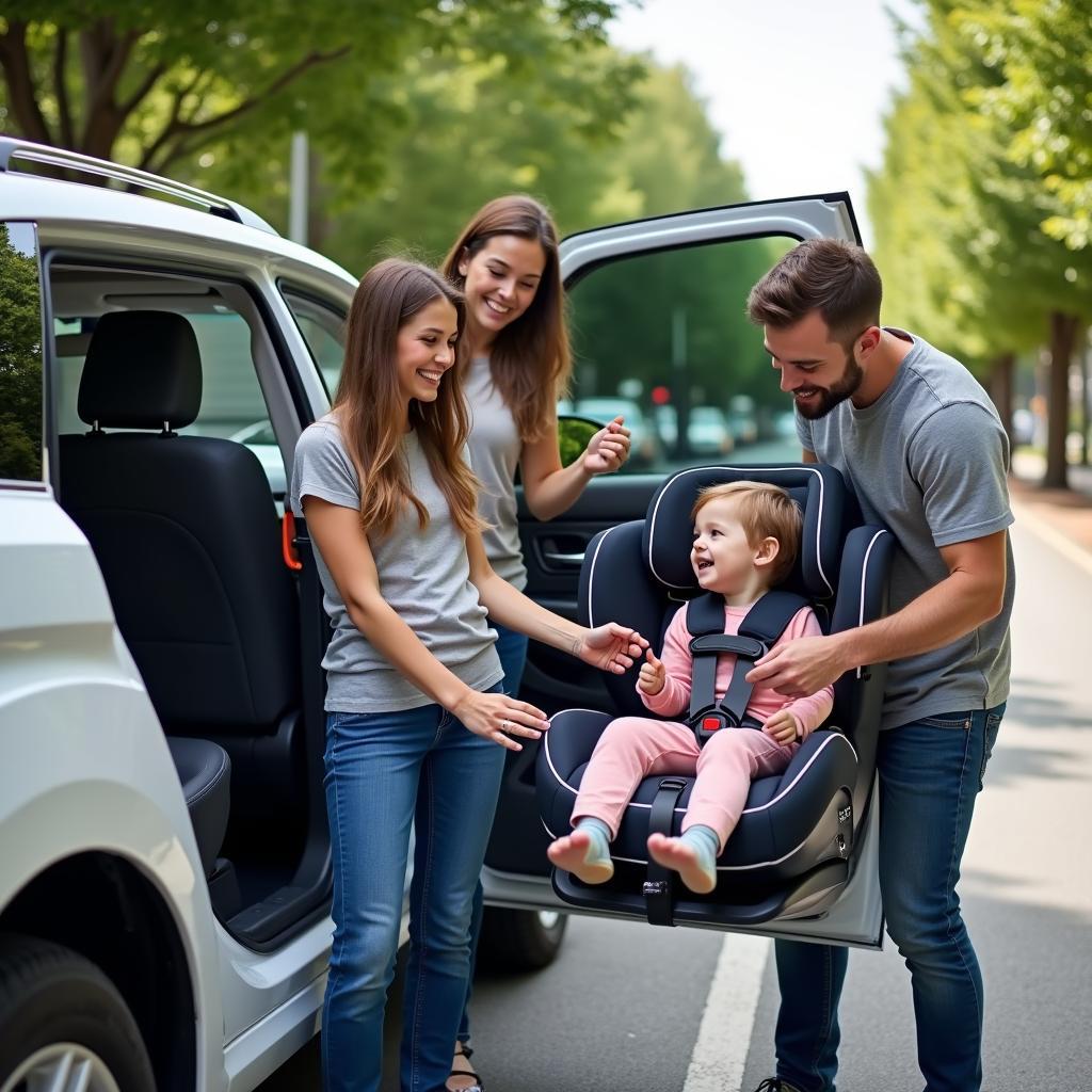 Vancouver car service with car seat installed