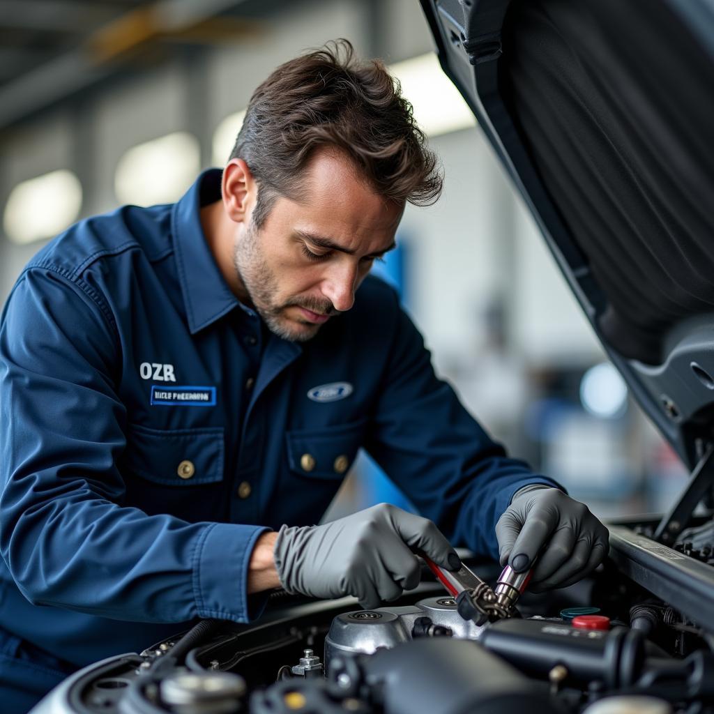 Skilled technicians at Varsha Ford