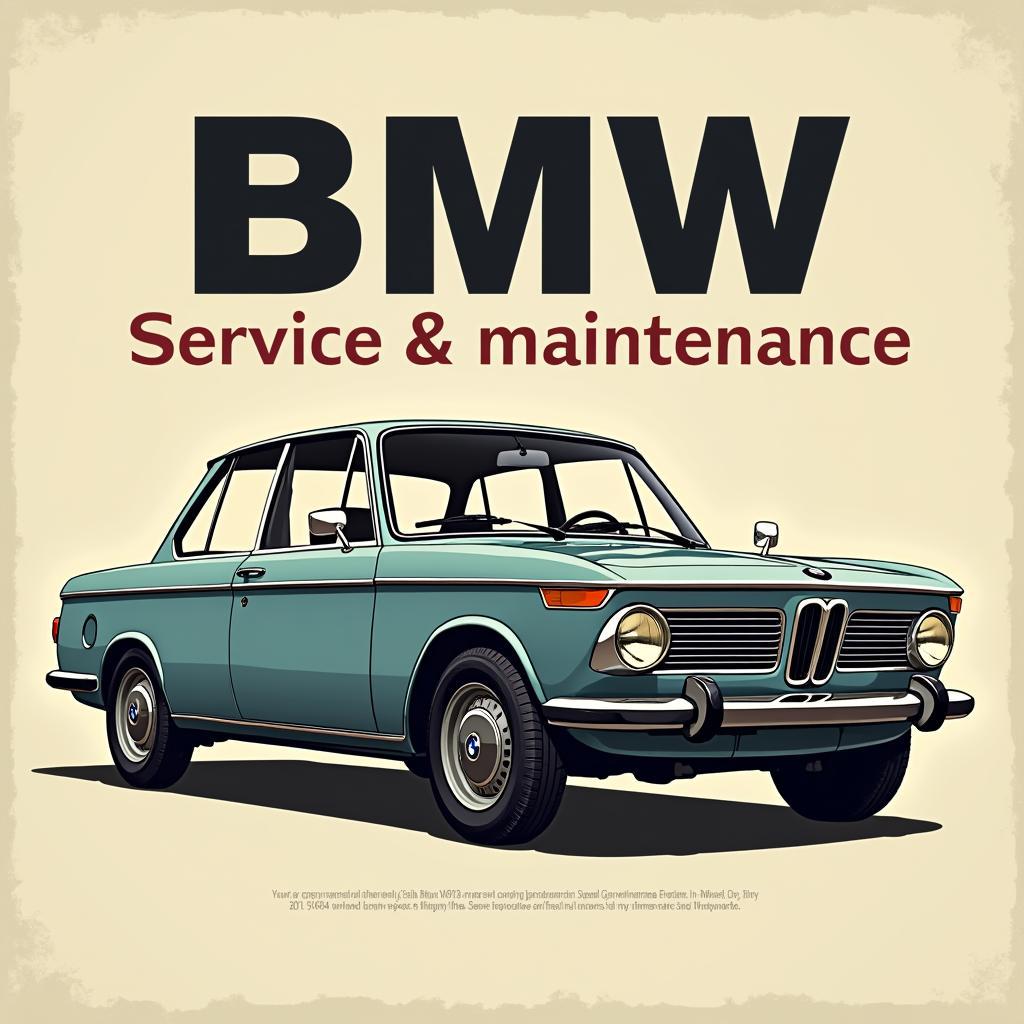 Vintage BMW Service Poster