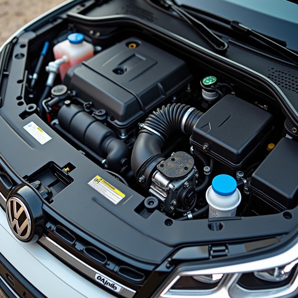 Inside the Engine Bay of a Volkswagen or Skoda