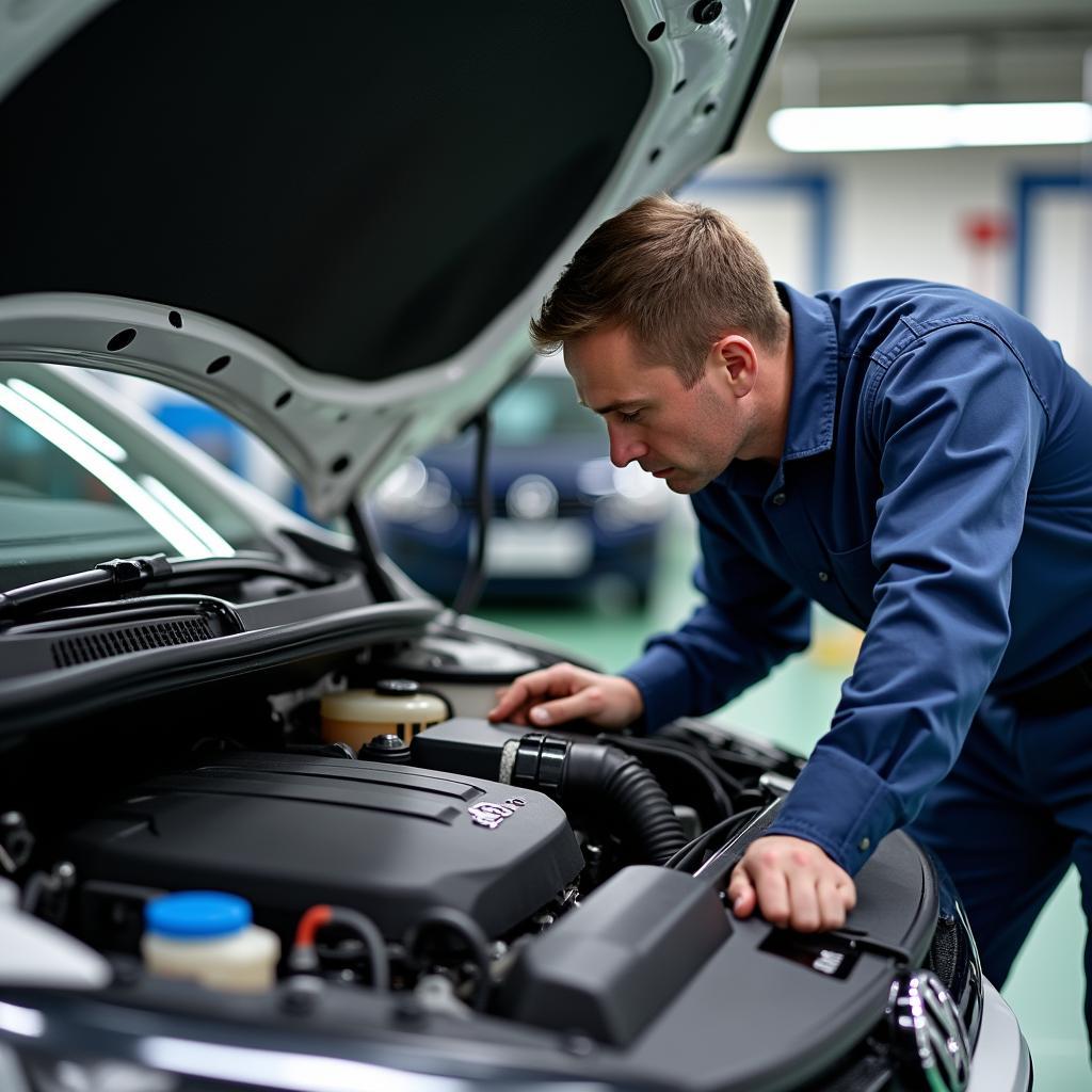 VW Polo Engine Bay Inspection during Multi Car Service