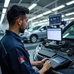 Modern Diagnostic Equipment at Honda Service Center in Yelahanka