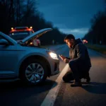 24 Hour Car Service Mechanic Providing Roadside Assistance