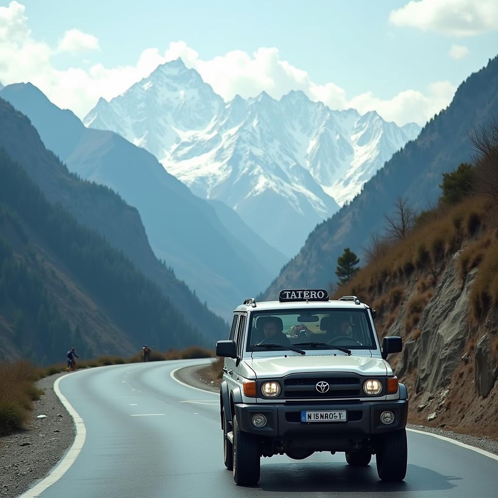 4 Dham Yatra car taxi service navigating challenging mountain roads