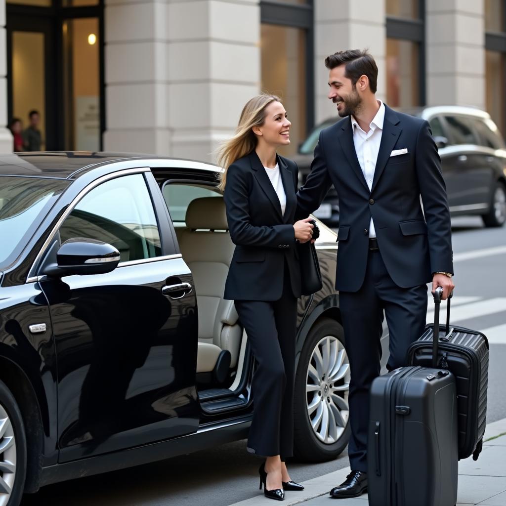 7th Ave Car Service: Professional Driver Assisting Passenger with Luggage