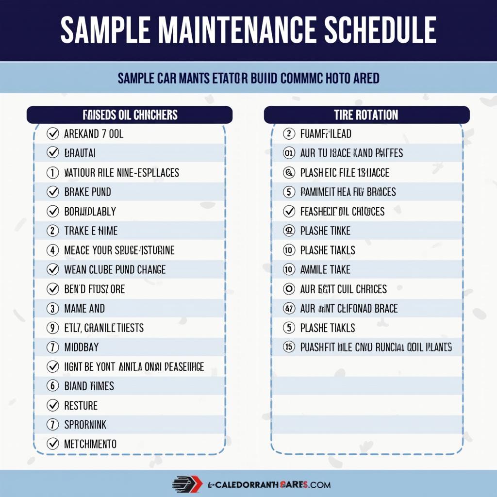 Car Maintenance Schedule in 810