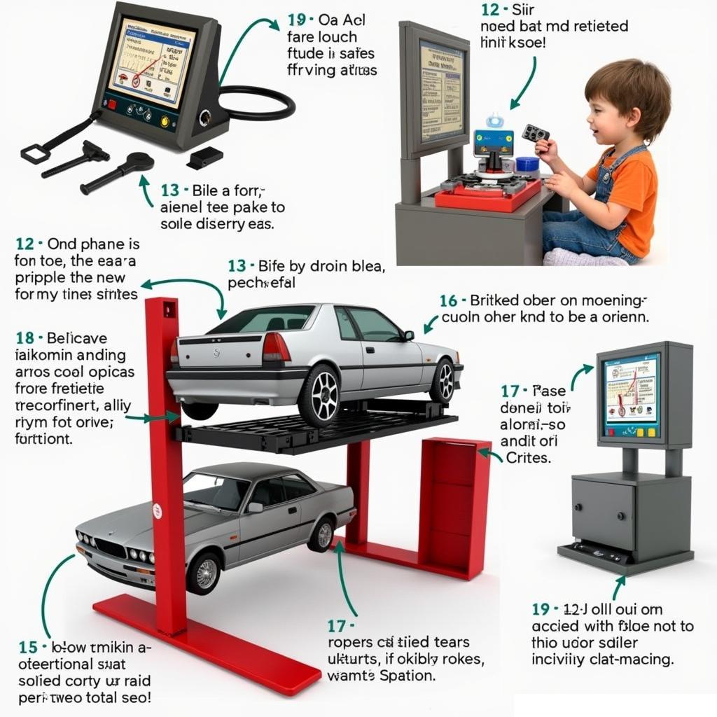 Advanced Toy Car Service Kit with Diagnostic Tools