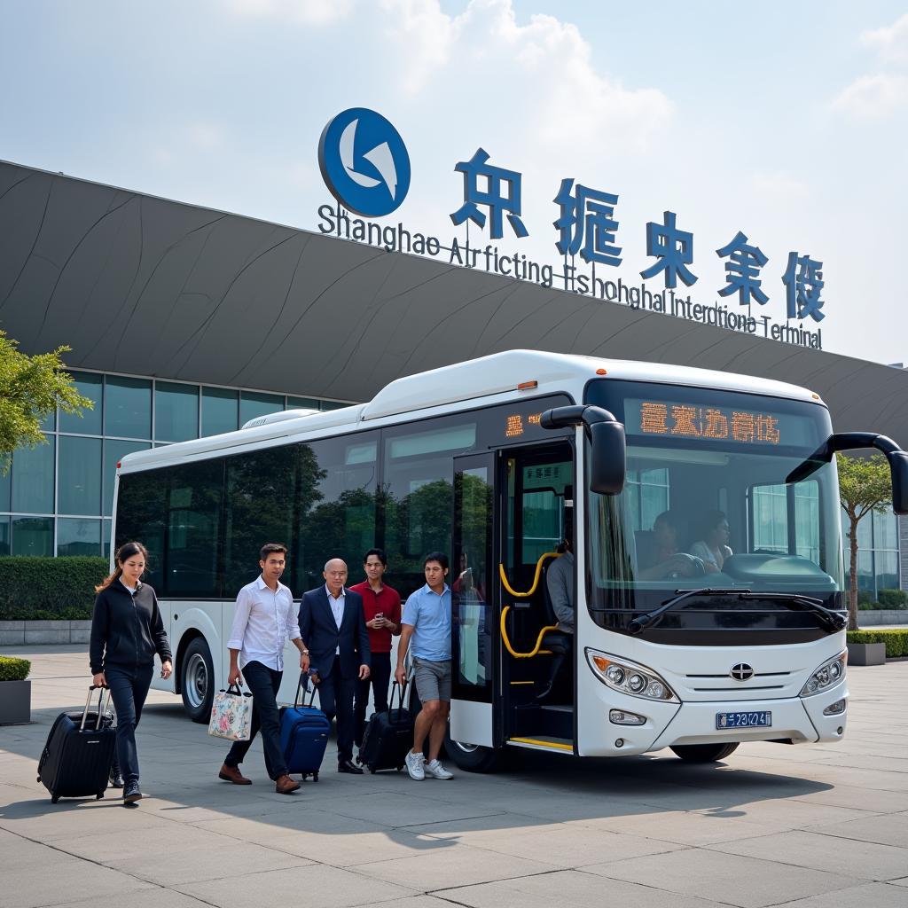 Airport Shuttle Bus at Pudong Airport