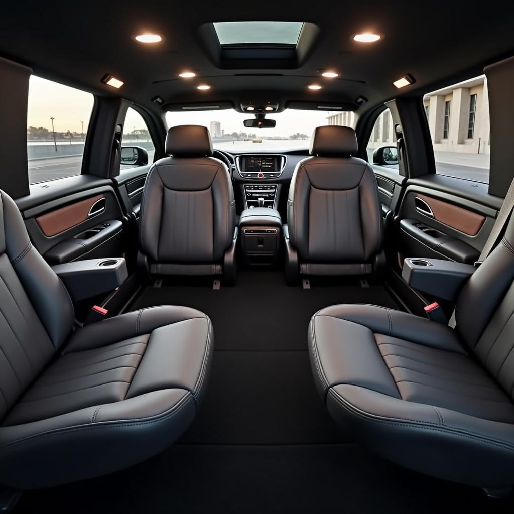 Luxurious Interior of an Anaheim Town Car