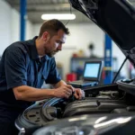 Austin Car Service: Mechanic Working on a Vehicle