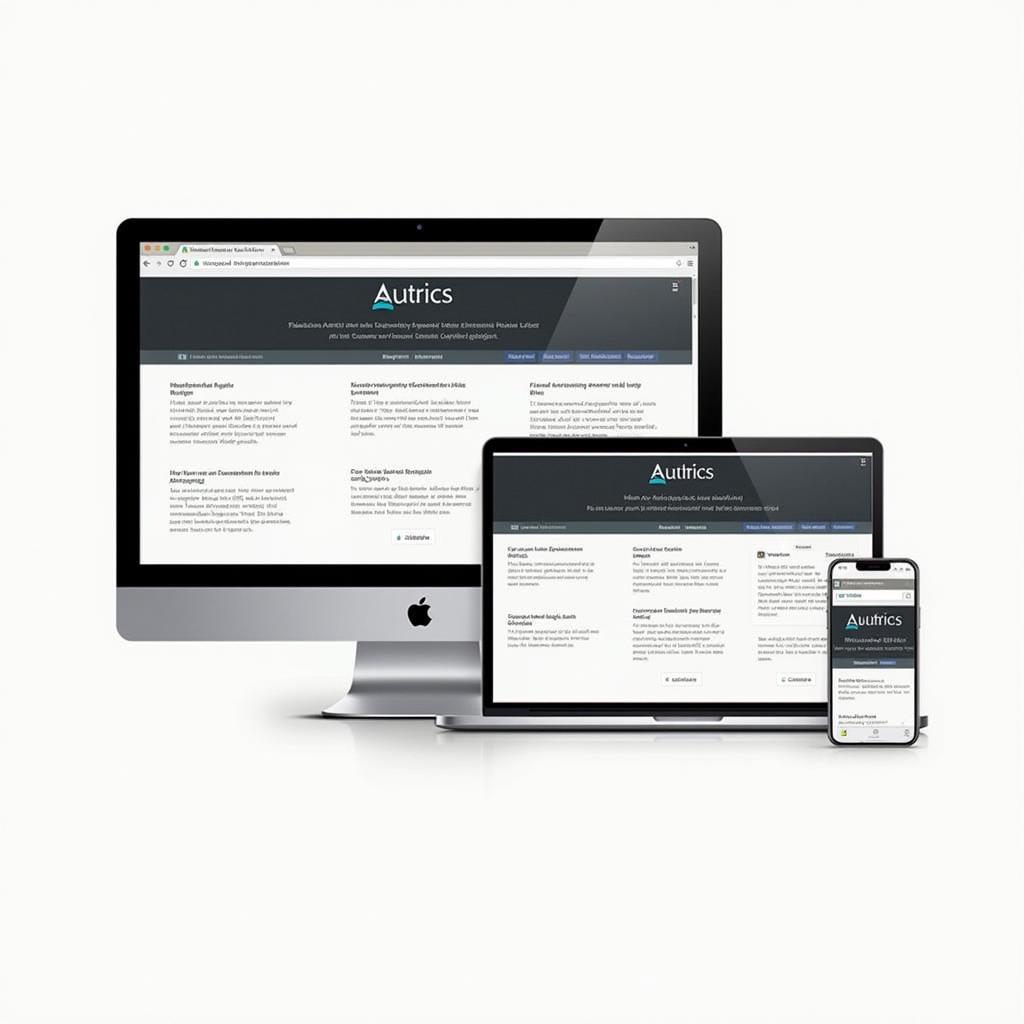 Autrics Theme Responsive Design on Different Devices