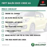 Baleno First Service Checklist