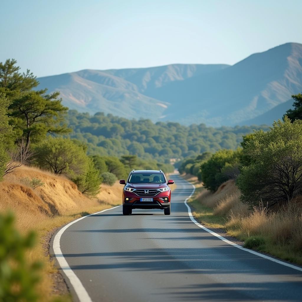 Enjoying a scenic road trip in Barasat with a rental car