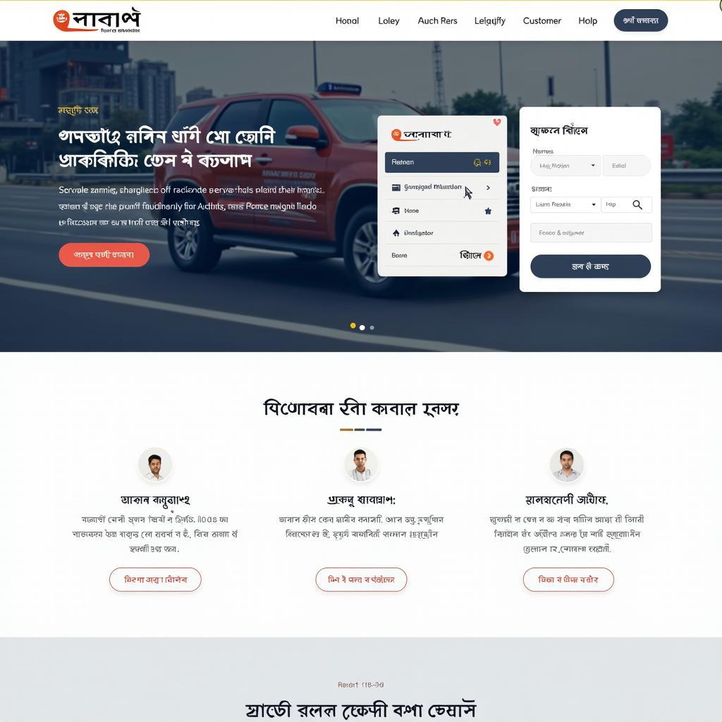 Bengali Car Service Website Screenshot