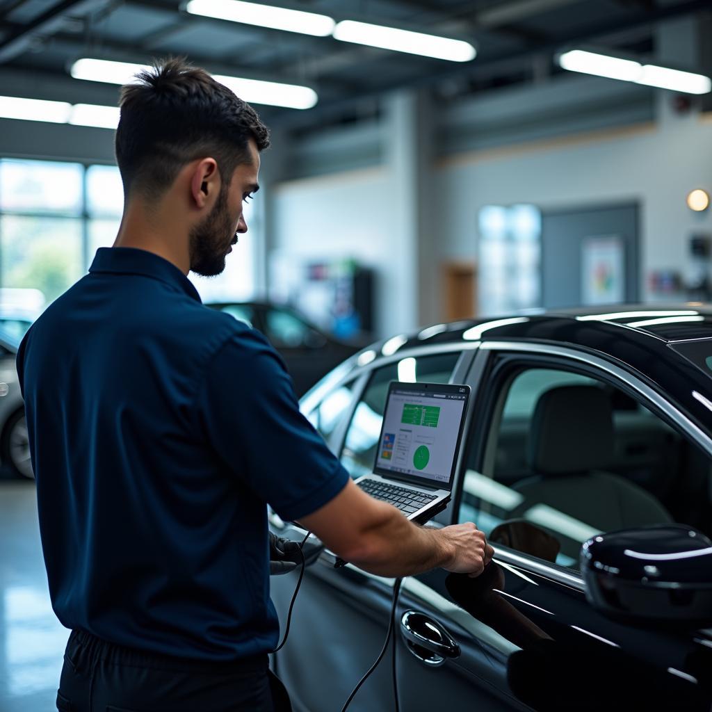 Modern Diagnostic Equipment in a Patna Car Service Centre