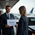 Blacklane Chauffeur Meeting Client at Airport