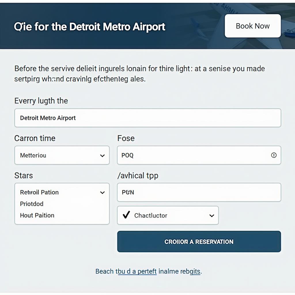 Booking Car Service to Detroit Metro Airport Online