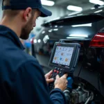 Bosch Car Service Diagnostic Equipment in Action