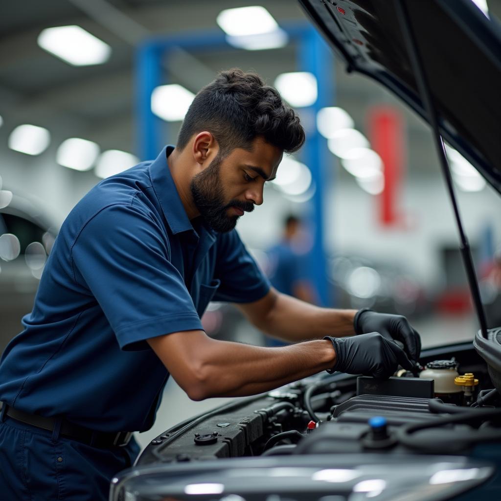 Bosch Car Service Maraimalainagar Technician Working