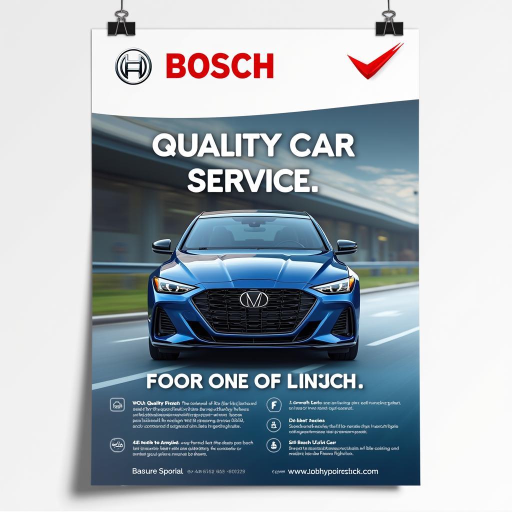 Bosch Car Service Poster Design Example