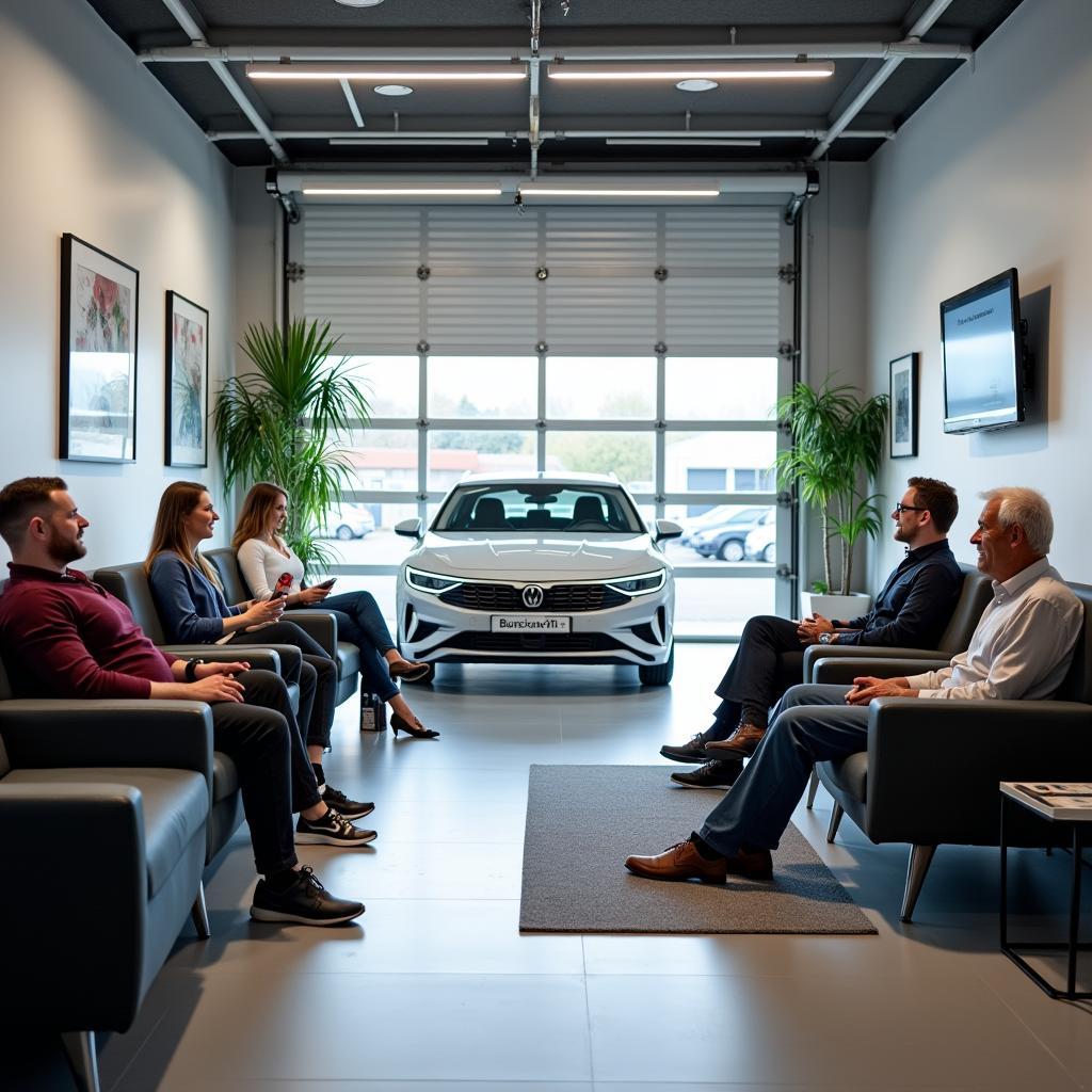 Comfortable Customer Waiting Area at a Bosch Euro Car Service Centre