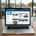 Bradenton car service coupon websites on a laptop screen