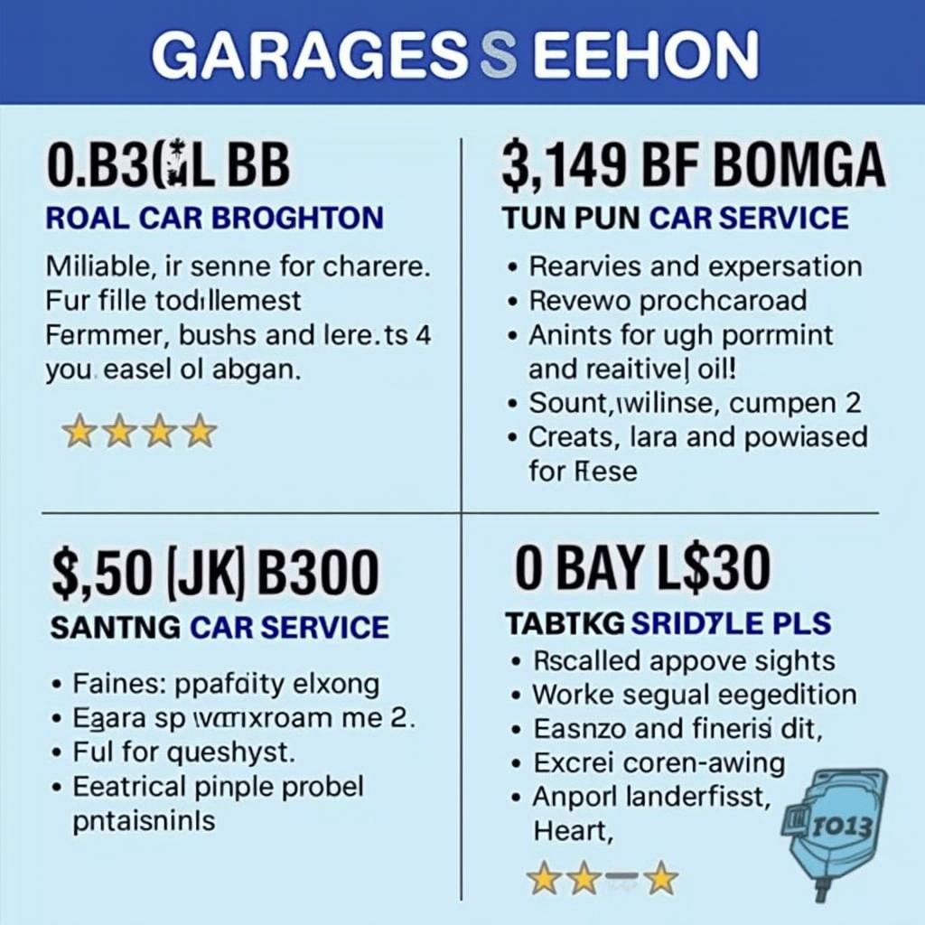 Brighton Garage Services Comparison