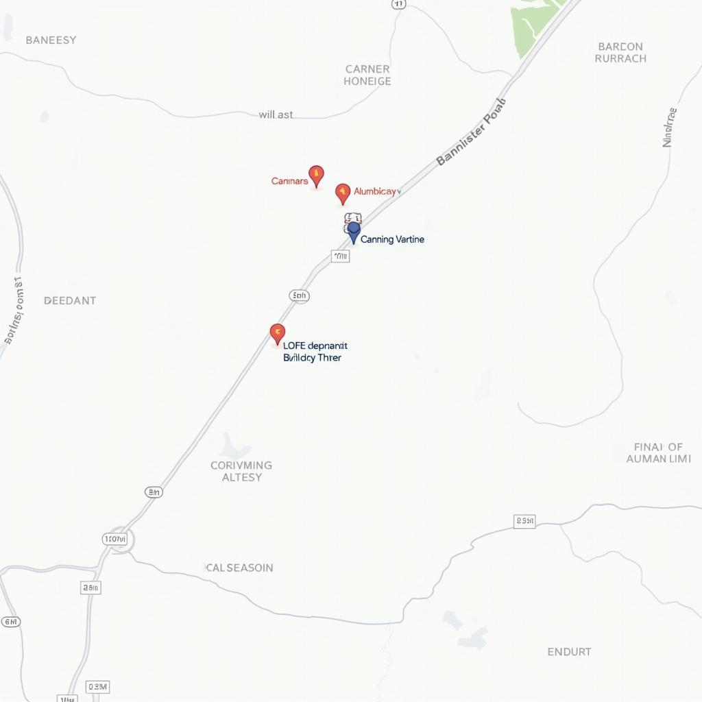 Map showing car service locations near Bannister Road Canning Vale