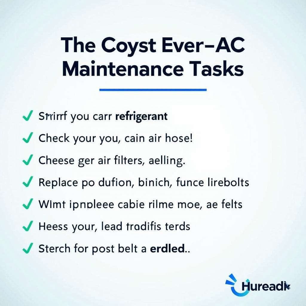 Car AC Maintenance Checklist