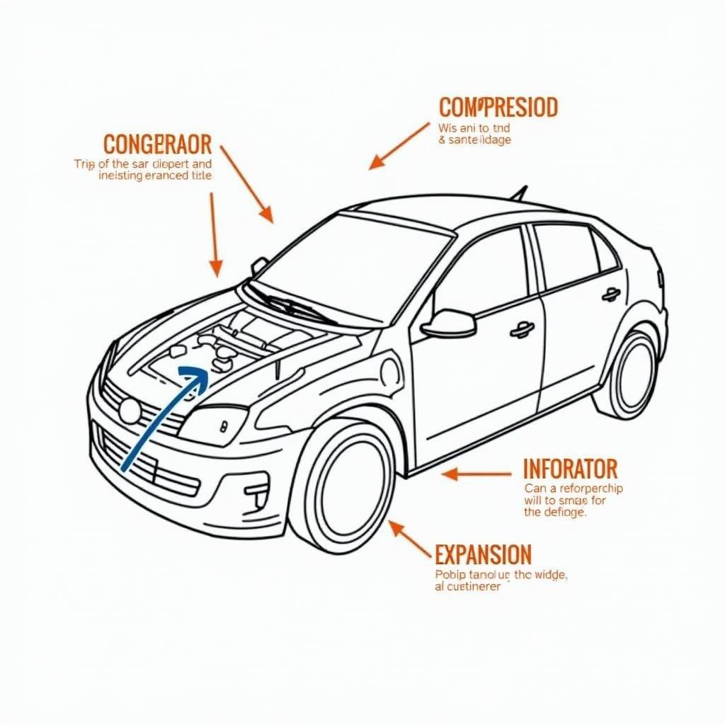 Car AC System Components Diagram