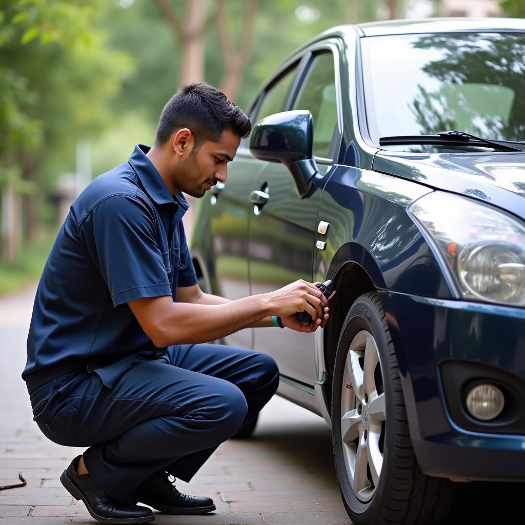 Car AC Service Technician at Work in Kolkata