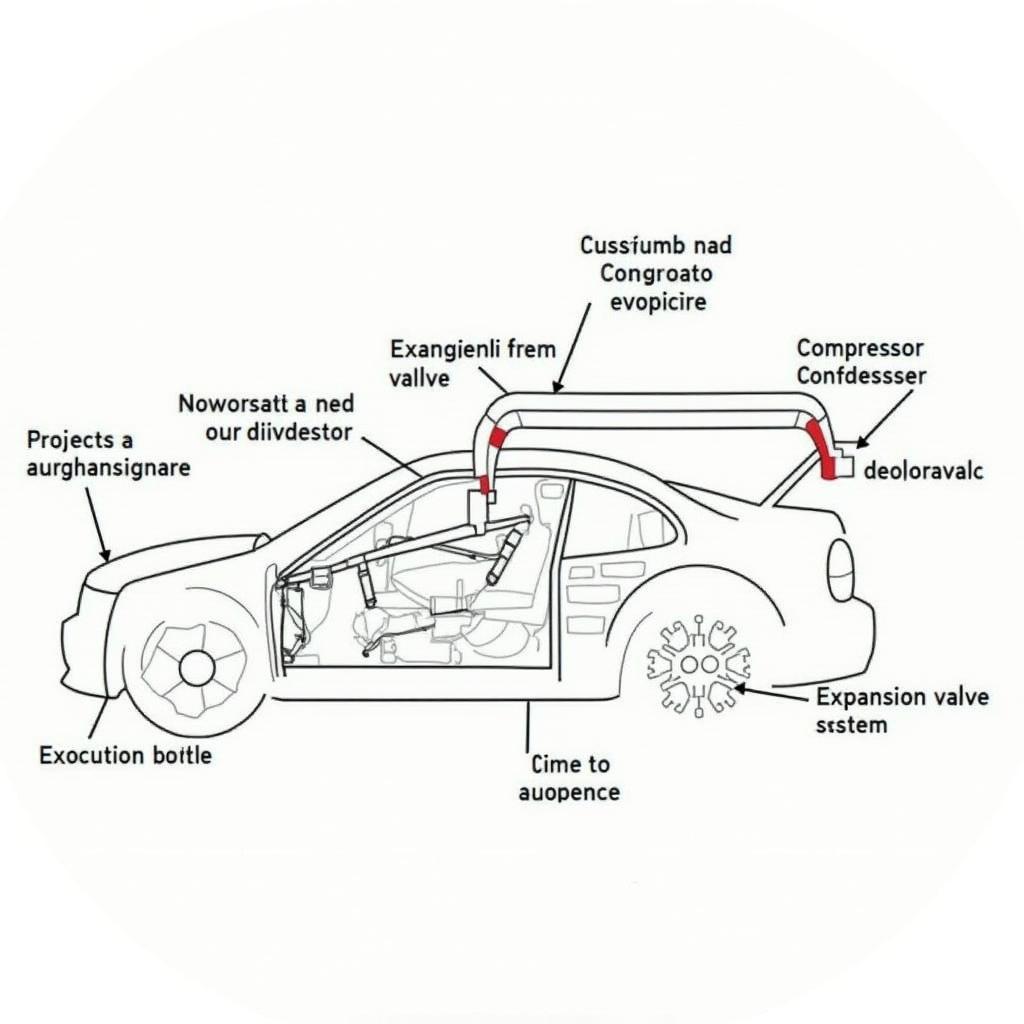 Car AC System Components Diagram