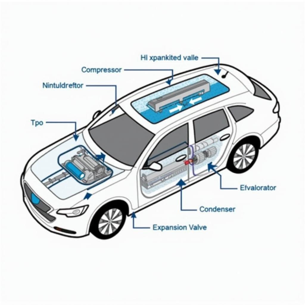 Car AC System Components Diagram