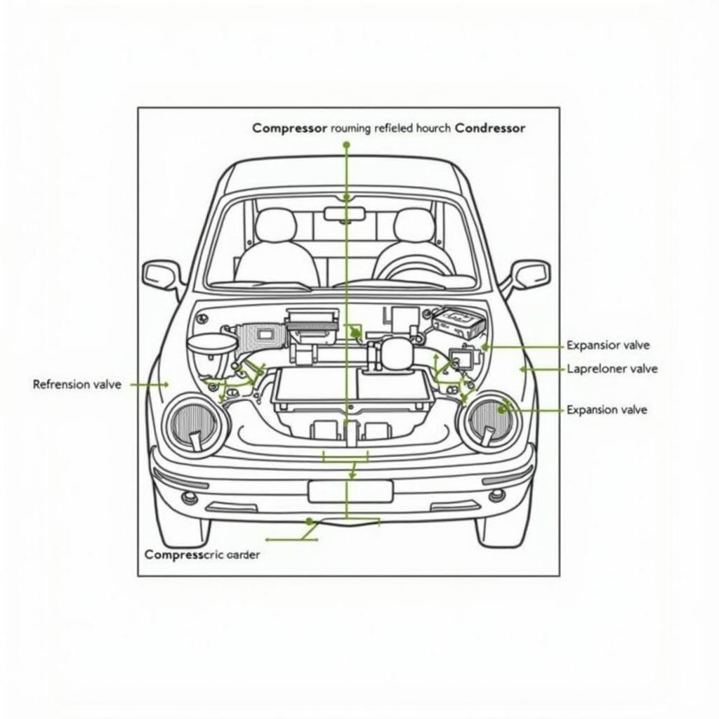 Car AC System Components Diagram