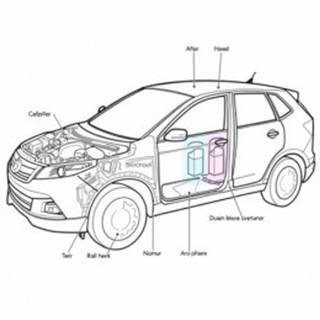 Car AC System Components Diagram: Compressor, Condenser, Evaporator, Expansion Valve